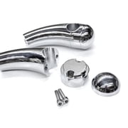 Krator Custom Chrome Motorcycle 1" Handlebar 3.5" Risers Compatible with Harley Davidson Police FLHP