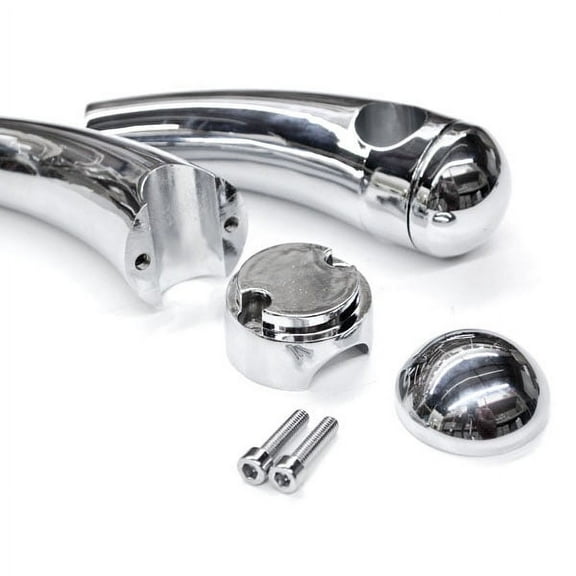 Krator Custom Chrome Motorcycle 1" Handlebar 4.5" Risers Compatible with Kawasaki EN Vulcan 450 500 LTD