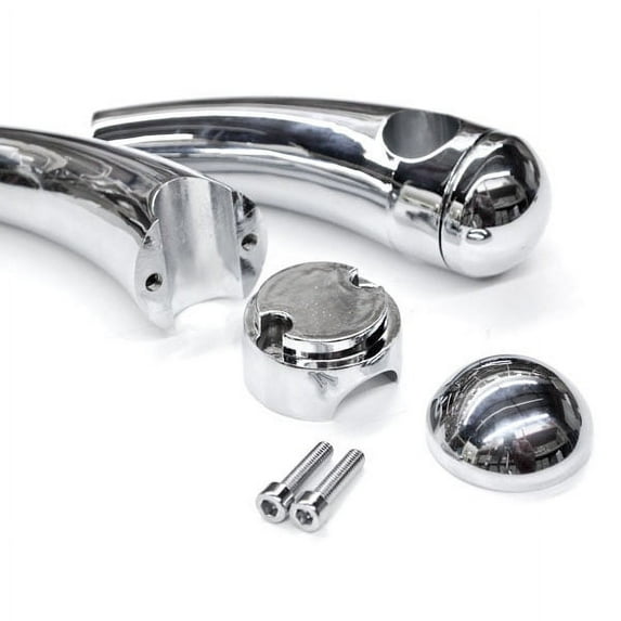 Krator Custom Chrome Motorcycle 1" Handlebar 4.5" Risers Compatible with Kawasaki Vulcan Classic Nomad Voyager Vaquero 1700
