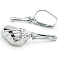 thumbnail image 1 of Krator Custom Chrome Motorcycle Skeleton Bone Mirrors Compatible with Suzuki Savage LS 650, 1 of 4