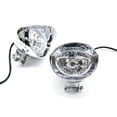 thumbnail image 1 of Krator Custom Chrome Passing Fog Auxiliary Light Compatible with Harley Davidson Electra Glide Classic, 1 of 4