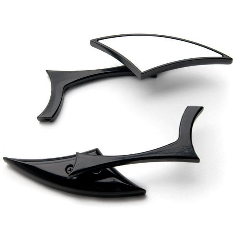 Krator Custom Rear View Mirrors Black Pair w Adapters Compatible with Honda VTX 1800 TYPE C R S N F T RETRO