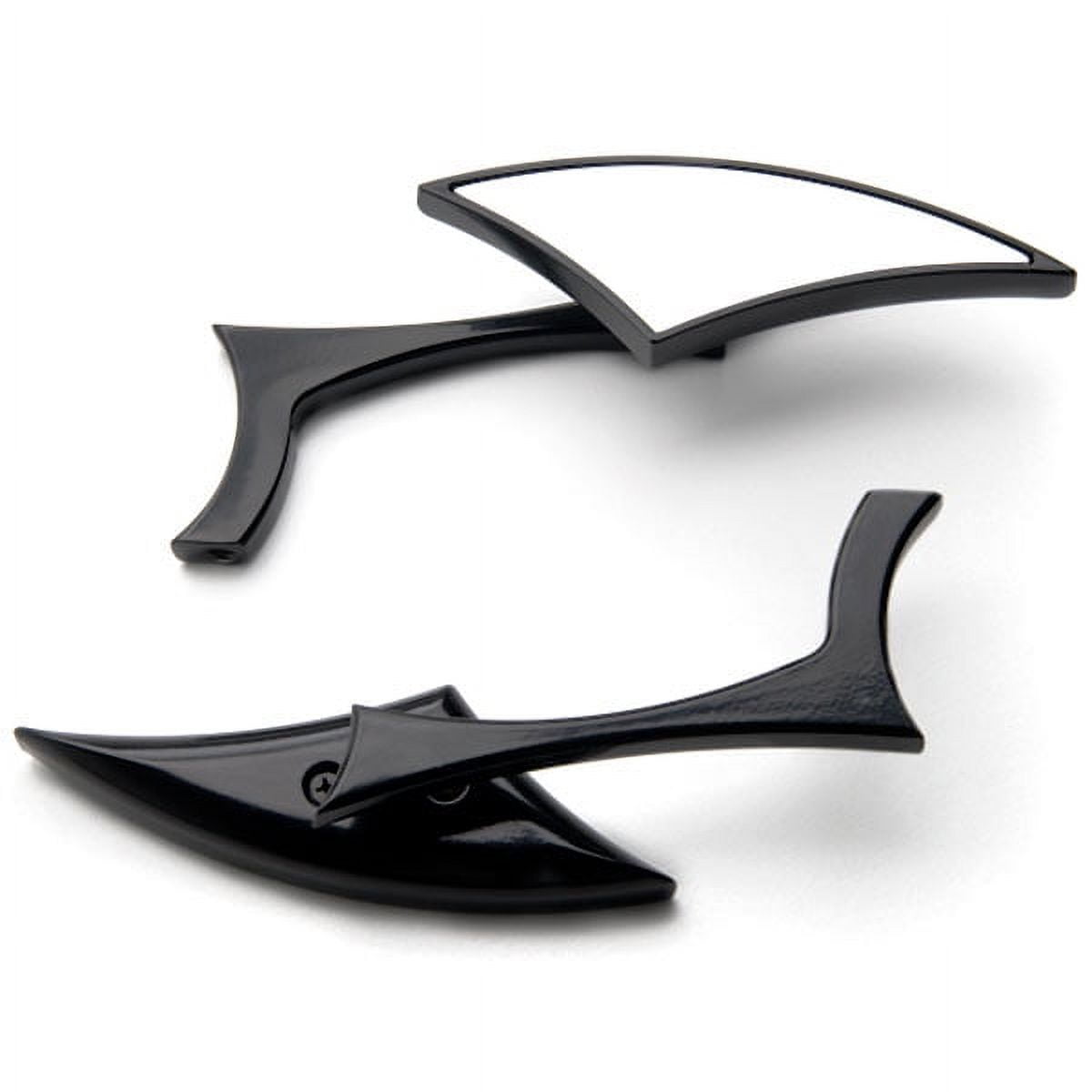 Krator Black Rear View Mirrors Pair With Adapters - Compatible With Kawasaki Vulcan Classic Custom 900 - View #12