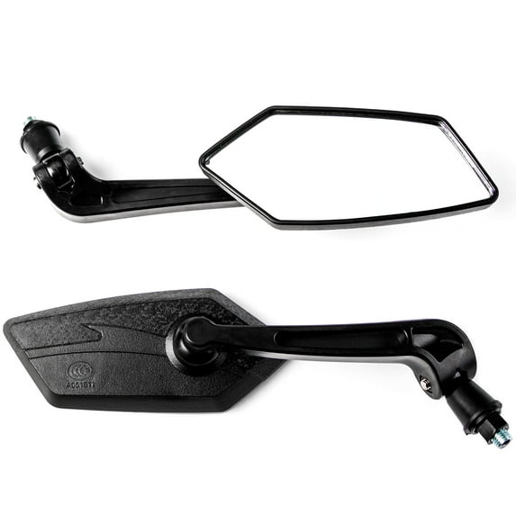 Krator Custom Rear View Mirrors Black Pair w/Adapters Compatible with Suzuki Bandit GSF 600 1200 1250 B-King Gladius