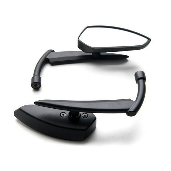 Krator Custom Rear View Mirrors Black Pair w/Adapters Compatible with Victory Cross Country