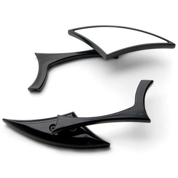 Krator Custom Rear View Mirrors Black Pair w/Adapters Compatible with Victory Cross Roads Jackpot