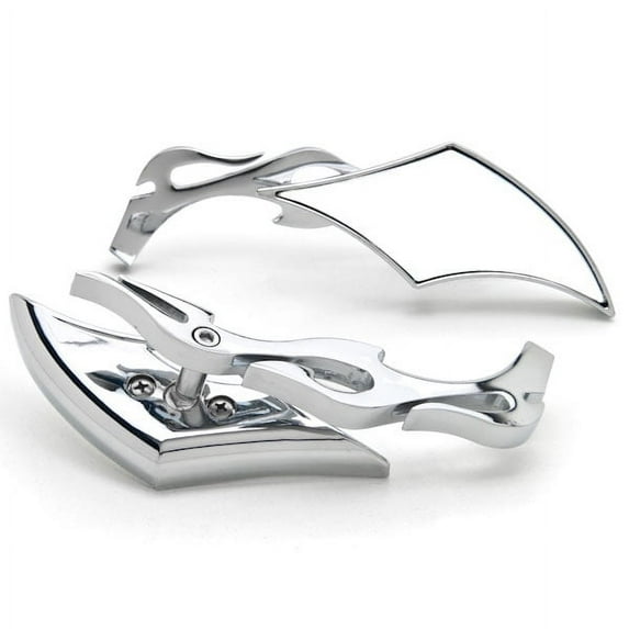 Krator Diamond Twist Custom Chrome Motorcycle Mirrors Compatible with Honda VT Shadow Ace Classic 500 700 750 1100