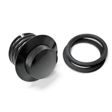 Krator Flush Black Pop Up Gas Cap Vented Fuel Tank Gas Compatible with Springer Classic Fuel Injection FLSTSCI 2005-2006