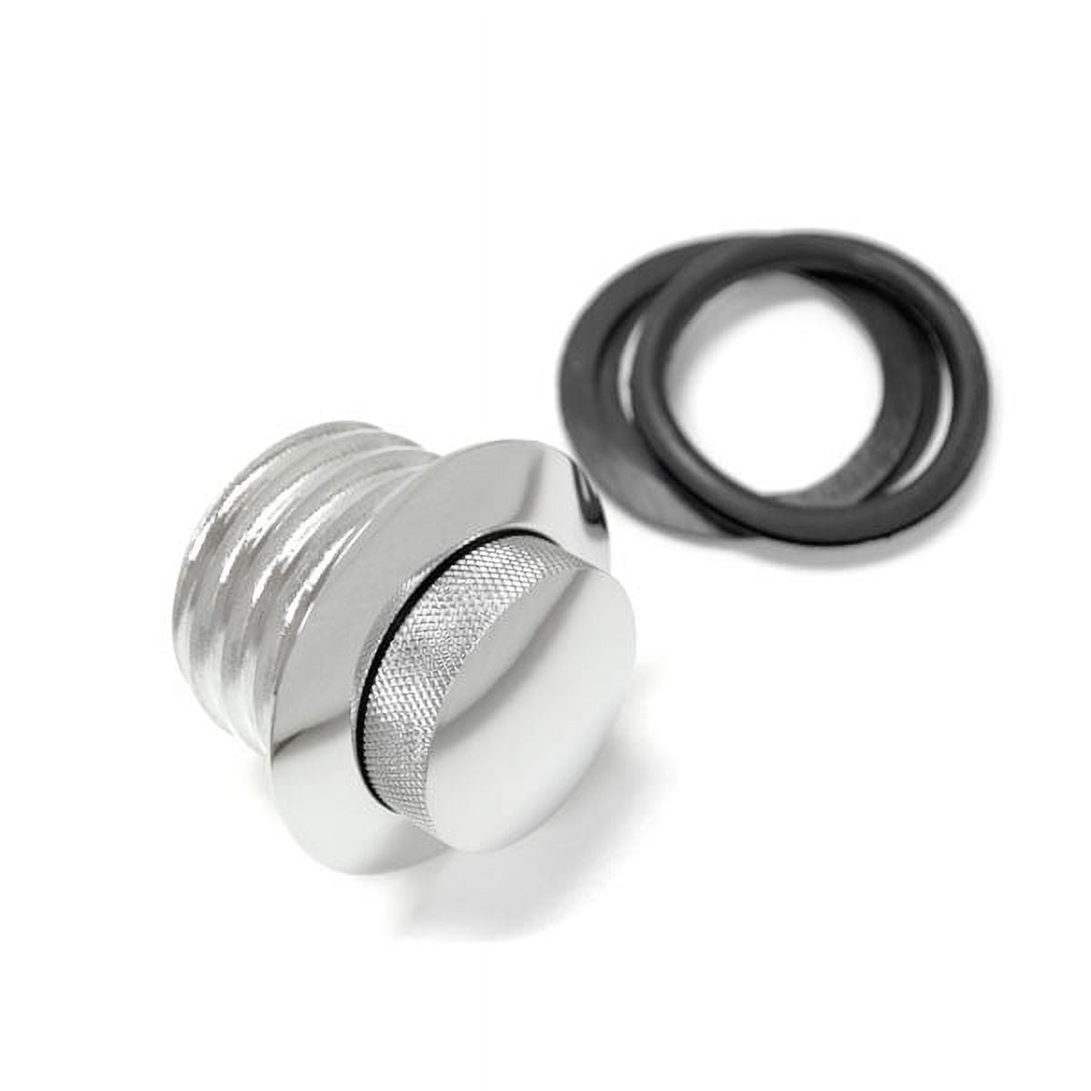 Krator Flush Chrome Pop Up Gas Cap Vented Fuel Tank Gas Compatible with Dyna Super Glide Sport FXDX 1999-2005