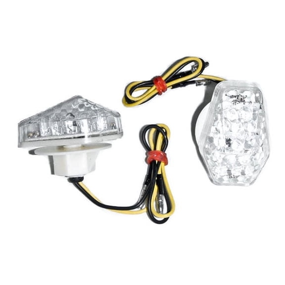 Krator Flush Mount LED Turn Signals Indicators Clear Lens Compatible with 2003-2007 Suzuki SV650 / 650S