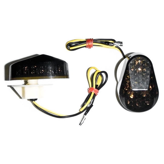 Krator Flush Mount LED Turn Signals Indicators Smoke Lens Compatible with 2004-2005 Kawasaki ZX10R