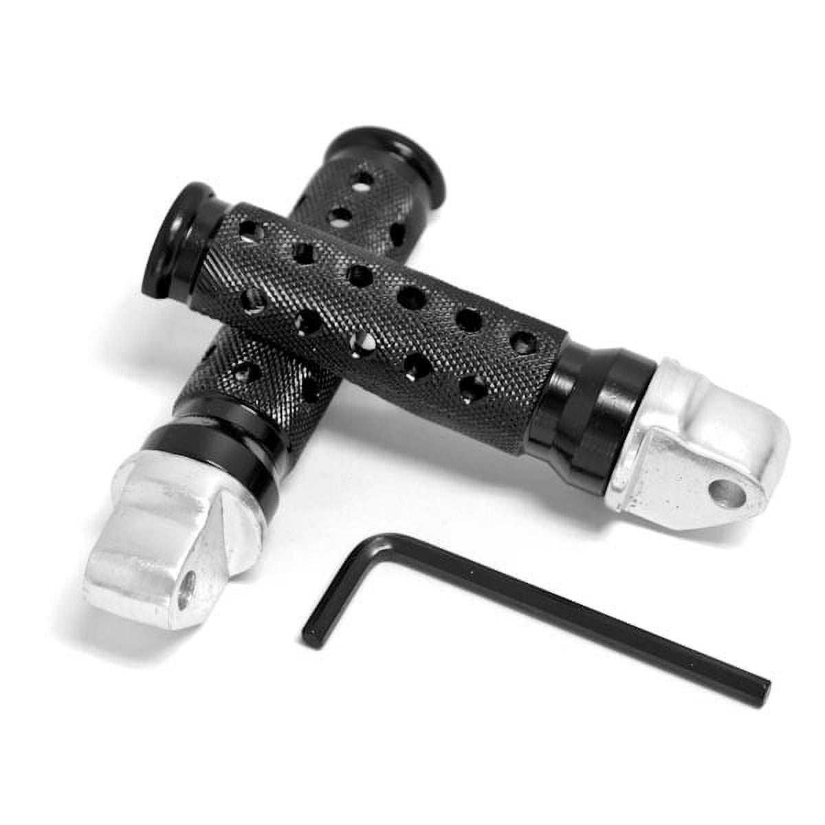 Krator Gray Rear Foot Pegs Billet Aluminum Foot Pegs (Left & Right Sides) Compatible with Suzuki