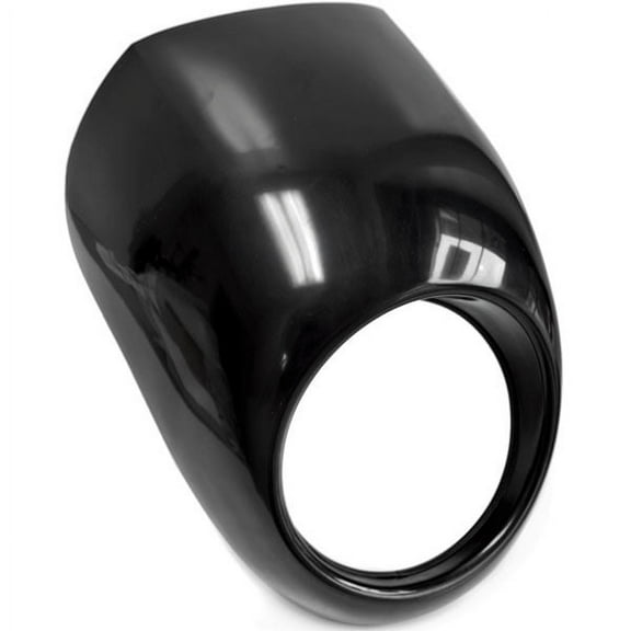 Krator Headlight Fairing Custom Black Visor with Bracket Compatible with 1990-1994 Harley Davidson FXR & FXRS