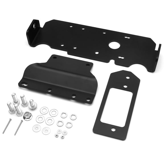 Krator Heavy-Duty ATV Winch Mount Bracket Compatible with 2016-2022 Honda Pioneer 1000 1000-5 Models- Ultra Durable, Powder Coated Steel, High-Tensile Strength
