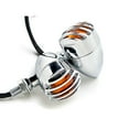 thumbnail image 1 of Krator Motorcycle 2 pcs Chrome Amber Turn Signals Lights Compatible with Harley Davidson 125 175 250 350 750 1000, 1 of 6