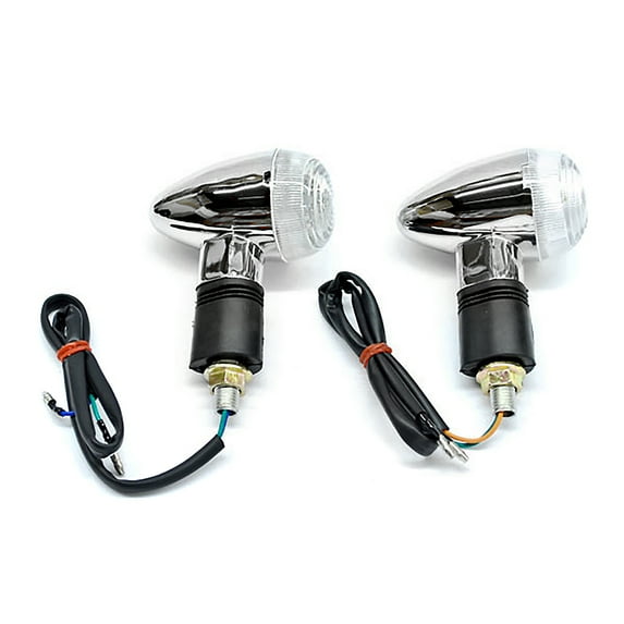 Krator Motorcycle 2 pcs Clear Bullet Turn Signals Lights Compatible with Honda Reflex Sport 250