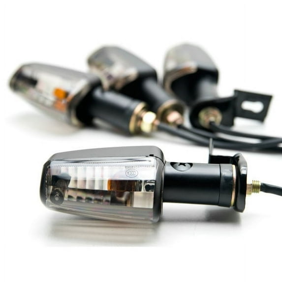 Krator Motorcycle 4 pcs Smoke Spear Turn Signals Lights Compatible with Suzuki Burgman 400 650