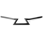 Krator Motorcycle 7/8 Inch Handlebars Zed Bar Black Compatible with Cafe Racers Cruisers Harleys Suzuki GSXR GSX-R Gixxer Hayabusa 1300