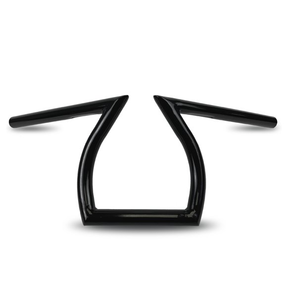 Krator Motorcycle Black Z-Bar Handlebar 1 Inch Compatible with Honda Valkyrie Rune 1500 1800