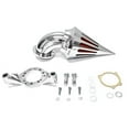 thumbnail image 1 of Krator Motorcycle Chrome Spike Air Cleaner Intake Filter Compatible with Harley-Davidson CVO Custom Applications, 1 of 1