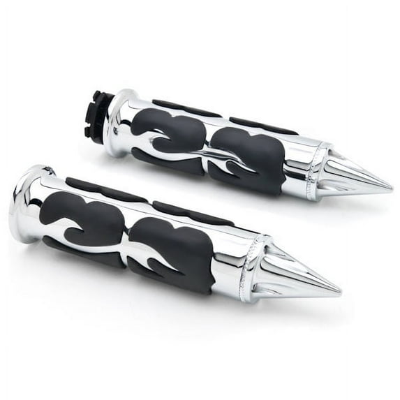 Krator Motorcycle Hand Grips 1 Inch Handlebar Bars Pair Compatible with Harley Davidson Dyna Glide Low Rider
