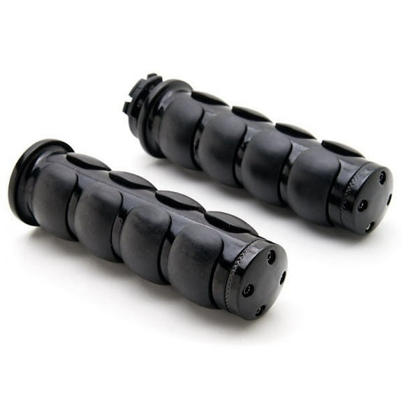 Krator Motorcycle Hand Grips 1 Inch Handlebar Bars Pair Compatible with Harley Davidson Dyna Glide Low Rider
