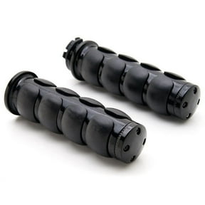 Krator Motorcycle Hand Grips 1 Inch Handlebar Bars Pair Compatible with Harley Davidson Screamin Eagle