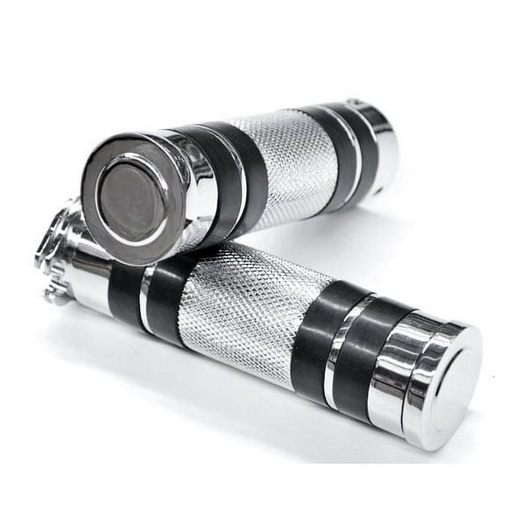 Krator Motorcycle Hand Grips 1 Inch Handlebar Bars Pair Compatible