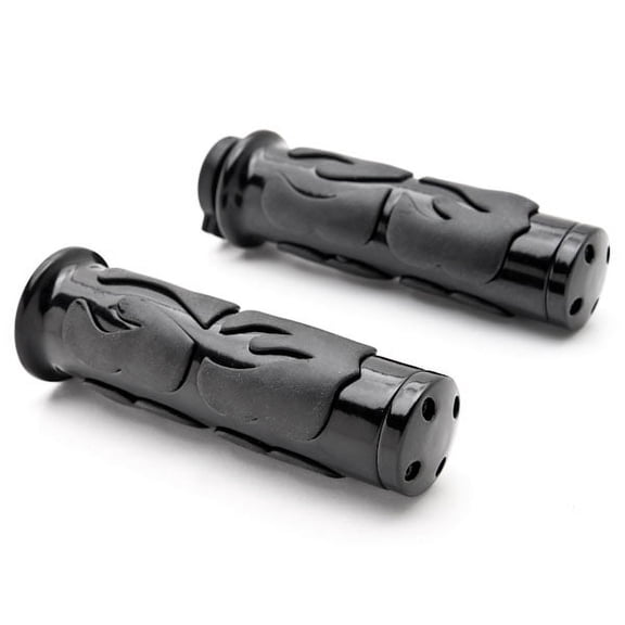 Krator Motorcycle Hand Grips 1 Inch Handlebar Black Compatible with Honda VTX 1800 TYPE C R S N F T RETRO