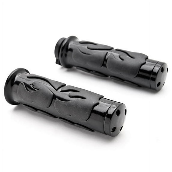 Krator Motorcycle Hand Grips 1 Inch Handlebar Black Compatible with Yamaha Stratoliner Midnight Deluxe