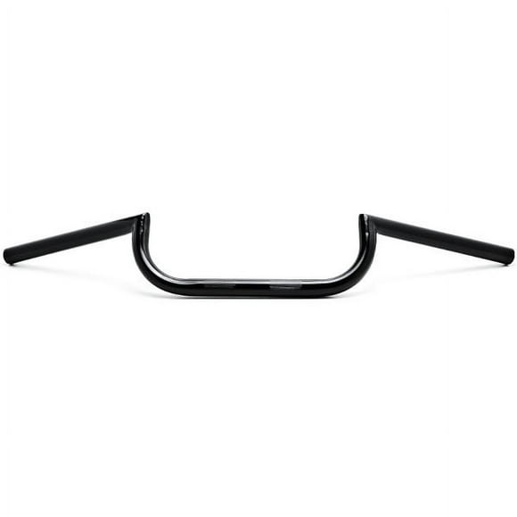 Krator Motorcycle Handlebar 1" Black Cafe Racer Clubman Compatible with Harley Davidson Road King Fuel Injected