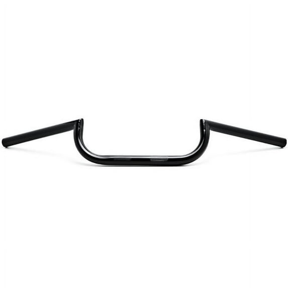 Krator Motorcycle Handlebar 1" Black Cafe Racer Clubman Compatible with Harley Davidson Softail Springer Heritage Classic
