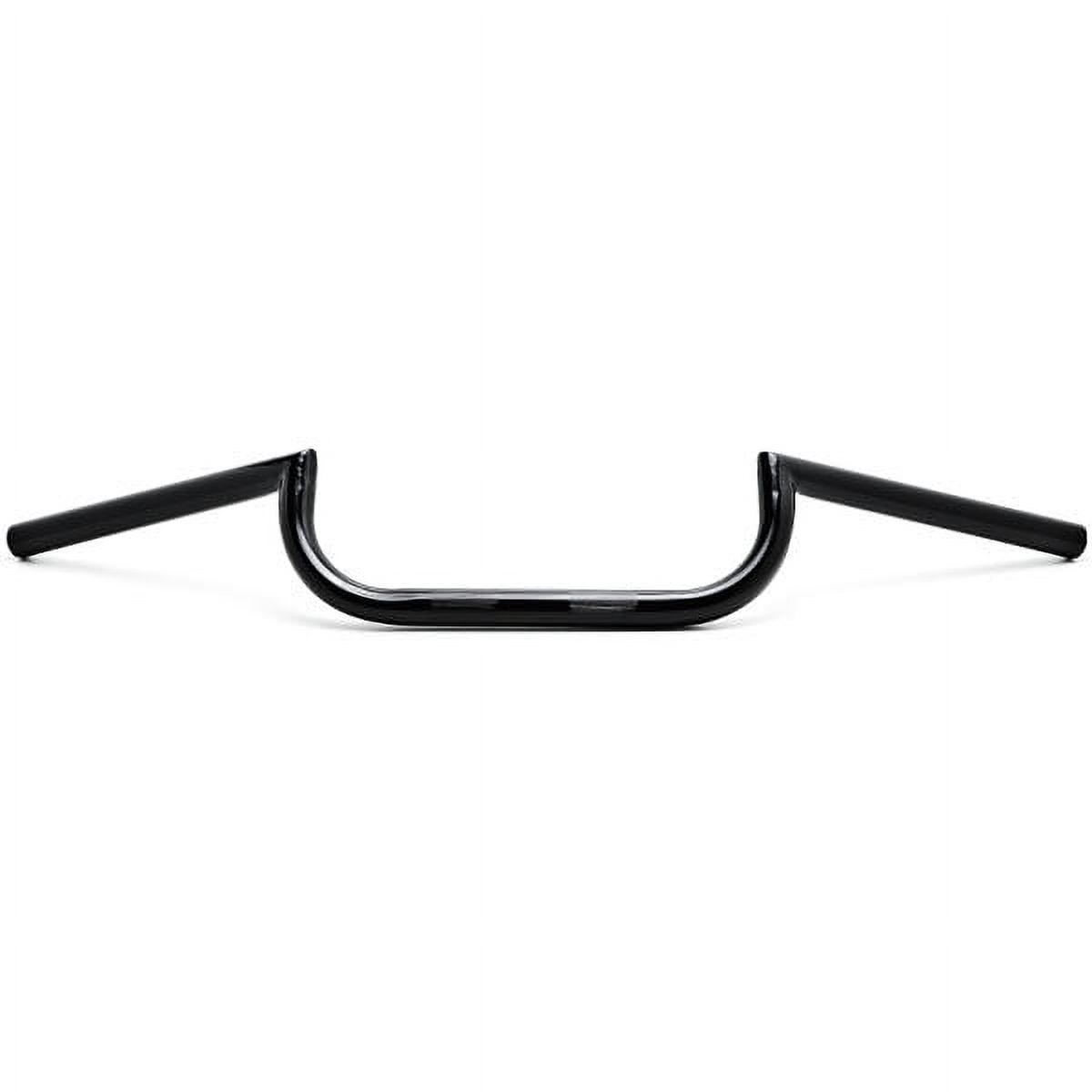 Krator Motorcycle Handlebar 1" Black Cafe Racer Clubman Compatible with Yamaha Road Star Silverado XV Midnight