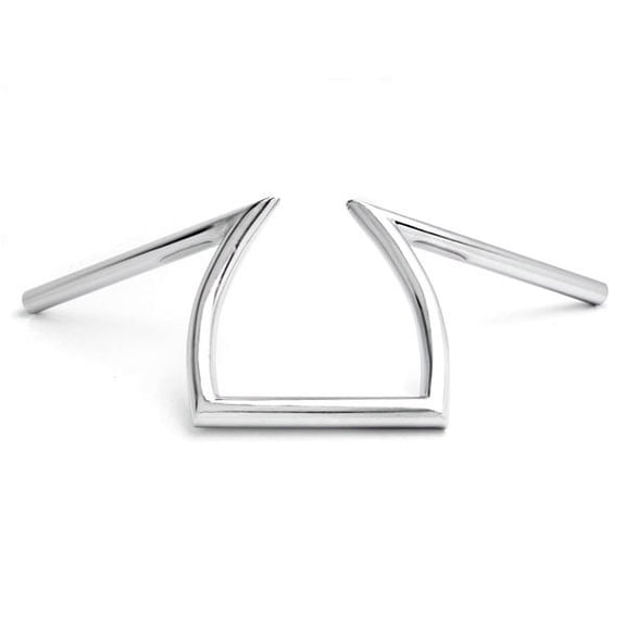 Krator Motorcycle Handlebar 1" Chrome Z-Bars Cruiser Bike Compatible with Harley Davidson Softail FXSTI Custom
