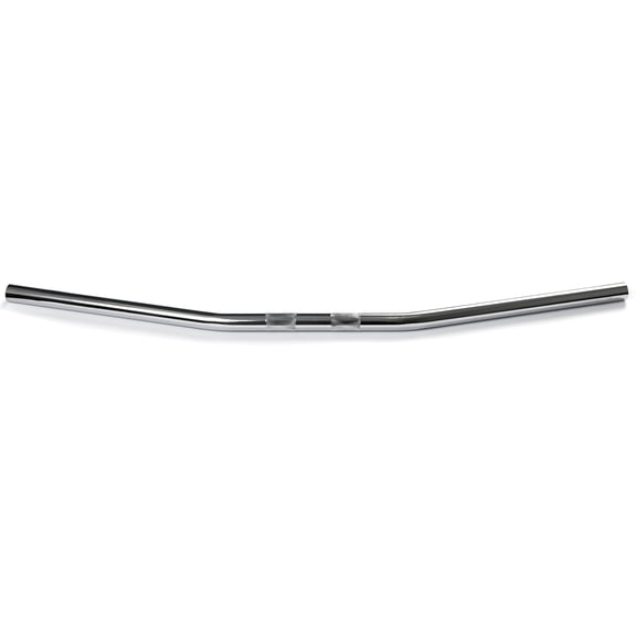 Krator Motorcycle Handlebar 7/8" Chrome Zero Drag Bar Style Bobber Cruiser Cafe Racer Compatible with Suzuki GSXR GSX-R Gixxer Hayabusa 1300
