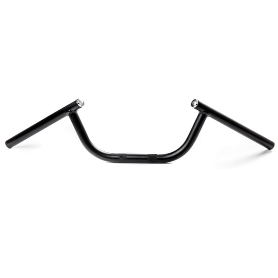 Krator Motorcycle Handlebar 7/8" Clubman Black Steel Removable Caps Cafe Racer Bobber Compatible with KTM Adventure 50 950 990