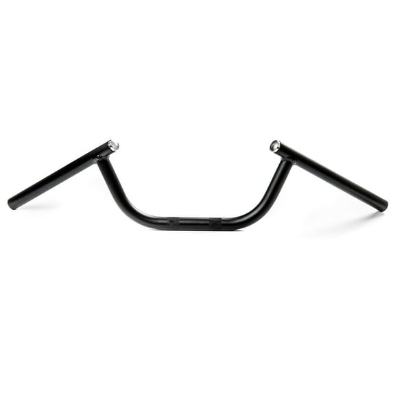 Krator Motorcycle Handlebar 7/8" Clubman Black Steel Removable Caps Cafe Racer Bobber Compatible with Suzuki GSXR GSX-R Gixxer 750