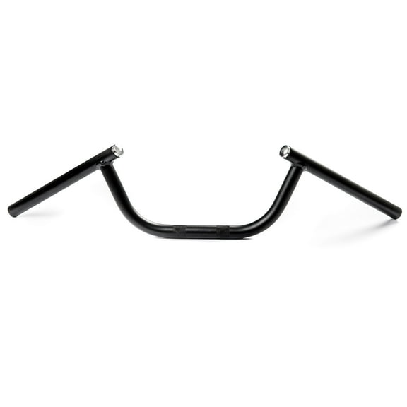Krator Motorcycle Handlebar 7/8" Clubman Black Steel Removable Caps Cafe Racer Bobber Compatible with Yamaha FZR 400 600 750 1000