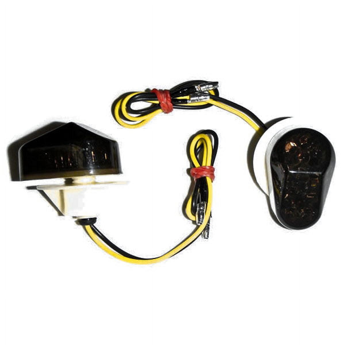 Krator Motorcycle LED Flushmount Turn Signals Smoked Flush Mount Indicators Signals Compatible with 2002-2008 Yamaha R1 R6 R6S FZ1 FZ6