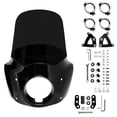 thumbnail image 1 of Motorcycle Windshield Fairing & Mounting Kit, Wind Deflector, Motorcycle Accessories, Compatible with Harley Davidson FXLRS Low Rider S 2020-2024, Blackout, with Extension Block, 15" Windshield, 1 of 8