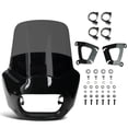 thumbnail image 1 of Krator Motorcycle Windshield Fairing & Mounting Kit, Wind Deflector, Motorcycle Accessories Windscreen, Compatible with Harley Davidson Softail Fat Bob FXFB/114 FXFBS 2018+, Smoke, 11" Windshield, 1 of 7