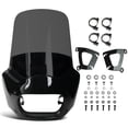 thumbnail image 1 of Krator Motorcycle Windshield Fairing & Mounting Kit, Wind Deflector, Motorcycle Accessories Windscreen, Compatible with Harley Davidson Softail Fat Bob FXFB/114 FXFBS 2018+, Smoke, 15" Windshield, 1 of 7