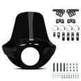 thumbnail image 1 of Krator Motorcycle Windshield, Motorcycle Fairing, 35 mm - 49 mm Fork Clamps, 5.75" Headlight, Blackout, Compatible with Harley Davidson Iron 883 2009-2020, 1 of 7