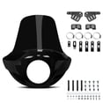 thumbnail image 1 of Krator Motorcycle Windshield, Motorcycle Fairing, 35 mm - 49 mm Fork Clamps, 5.75" Headlight, Blackout, Compatible with Harley Davidson Sportster 2004-2006, 1 of 7