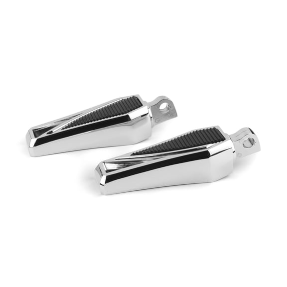 Krator Phantom Foot Pegs Footrest, 1 Pair, Chrome, Compatible with 2012-2017 Harley Davidson Softail Slim FLS