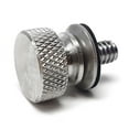 thumbnail image 1 of Krator Silver Seat Bolt Screw Knurled Seat Cover Bolt Compatible with Harley Davidson Electra Glide Ultra Classic FLHTCU, 1 of 4