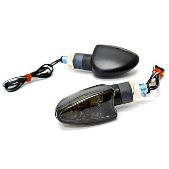 Krator Smoke Custom Turn Signals Indicator Lights Lamp Compatible with Harley Davidson Dyna Glide Fat Bob Super Wide