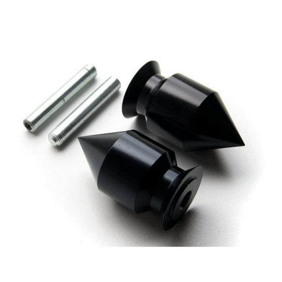 Krator Spike Black Swingarm Spools Sliders Motorcycle Compatible with Kawasaki EX650 Ninja 650R 2006-2011