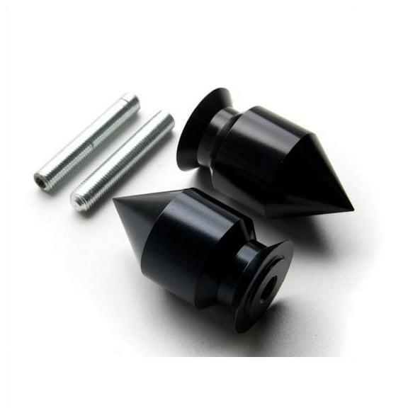 Krator Spike Black Swingarm Spools Sliders Motorcycle Compatible with Kawasaki ZZR 600 2003-2008