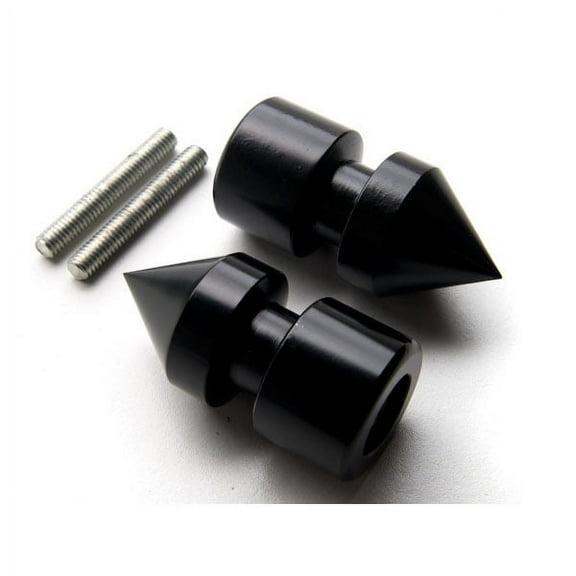 Krator Spike Black Swingarm Spools Sliders Motorcycle Compatible with Yamaha FZS600 FZ6 2005-2008